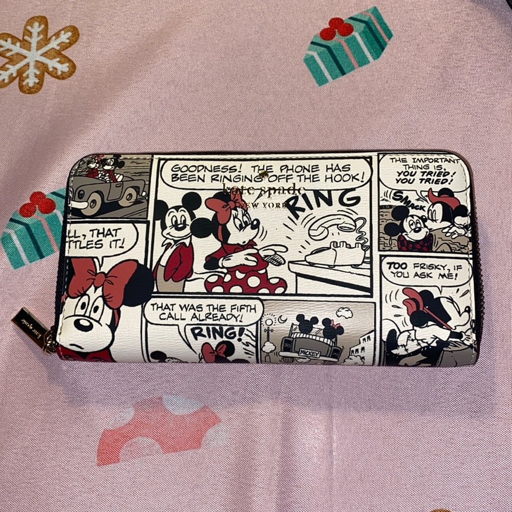 KATE SPADE DISNEY CONTINENTAL LONG ZIPPY WALLET NWOT